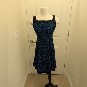 Chaps Black and Blue Dress Size S/P